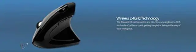 Alt view image 4 of 4 - Adesso Inc. iMouse E10 2.4GHz RF Vertical Ergo Mouse (iMouse E10)