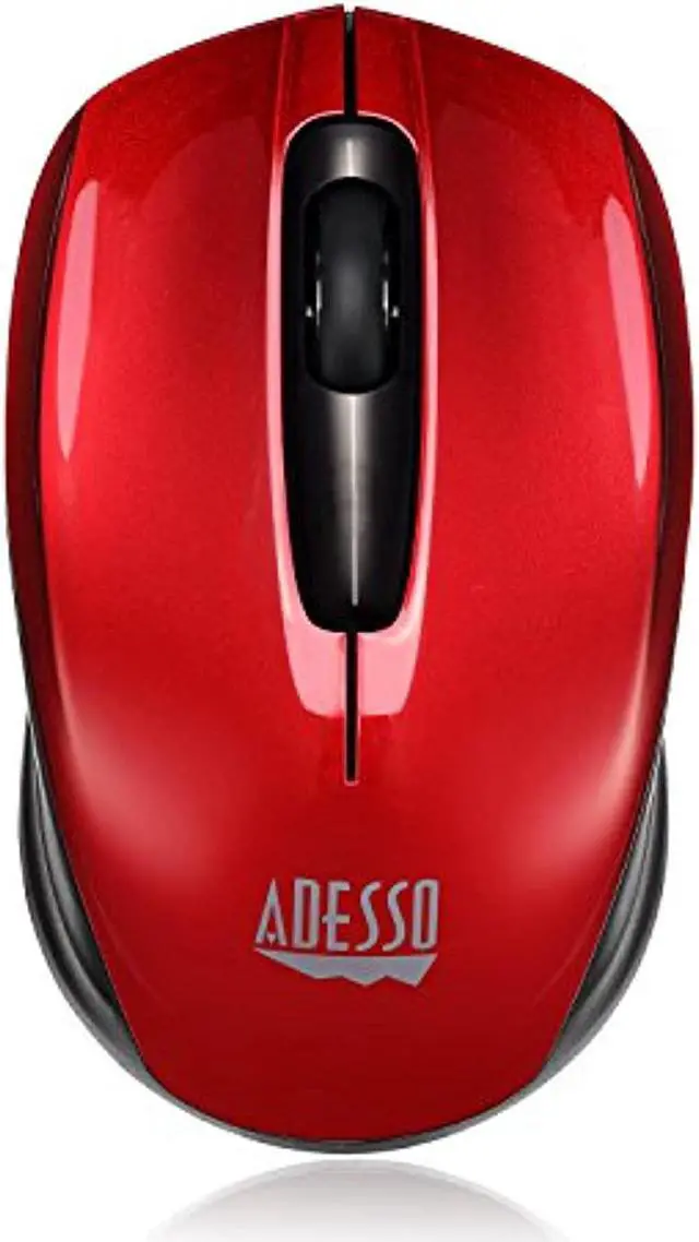 Alt view image 5 of 12 - Adesso  iMouse S50R - 2.4GHz Wireless Mini Mouse - Optical - Wireless - Radio Frequency - Red - USB - 1200 dpi - Computer, Notebook - Scroll Wheel - 3 Button(s) - Symmetrical