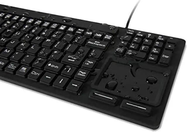Alt view image 15 of 16 - WetKeys Professional Grade Waterproof Keyboard with Touchpad KBWKRC106T-BK Black USB Keyboard