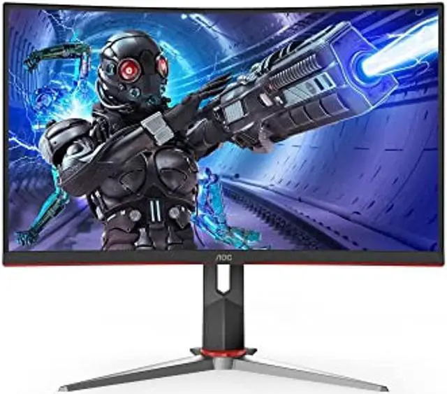 Alt view image 14 of 14 - AOC - G2 Series C27G2 27" LED Curved FHD FreeSync Premium Monitor (DisplayPort, HDMI, VGA) - Black/Red