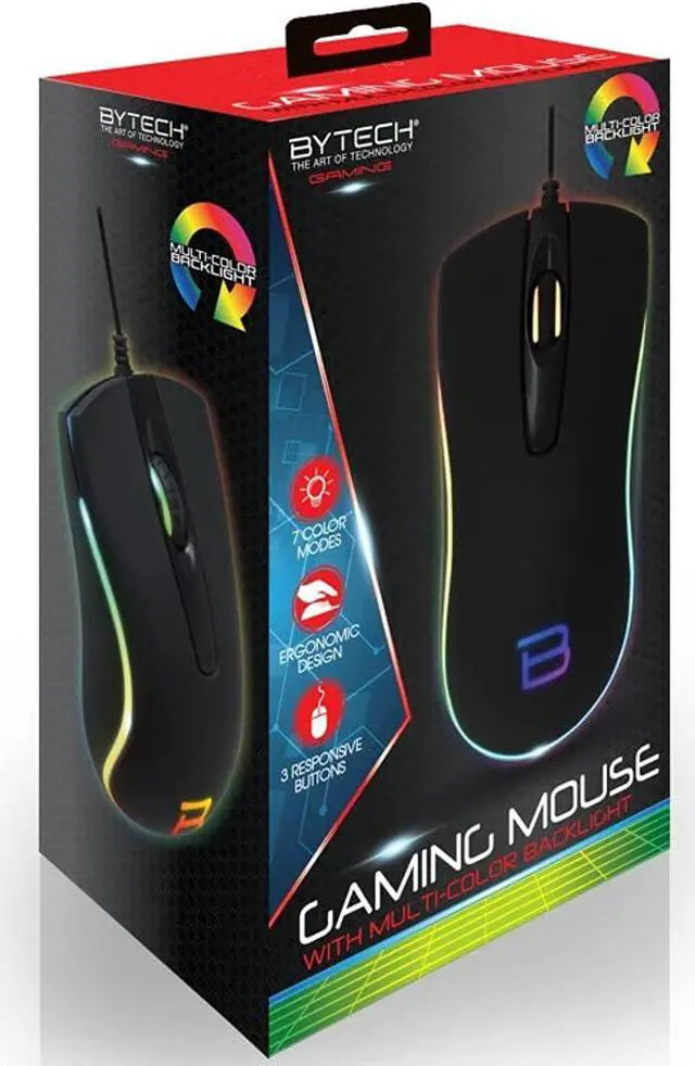 Alt view image 3 of 5 - bytech bymswr107bk bytech 3d light up gaming mouse