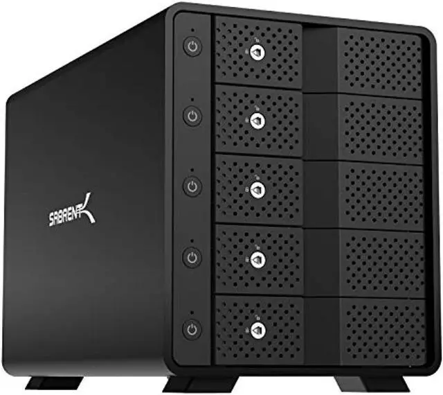 Alt view image 8 of 12 - SABRENT USB 3.2 5-Bay 3.5" SATA Hard Drive Tray-Less Docking Station (DS-SC5B)