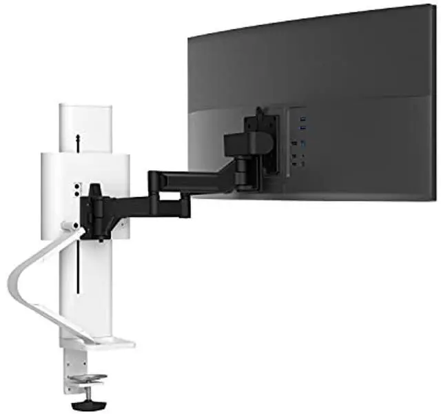 Alt view image 6 of 13 - Ergotron TRACE Desk Mount for Monitor LCD Display White 45630216