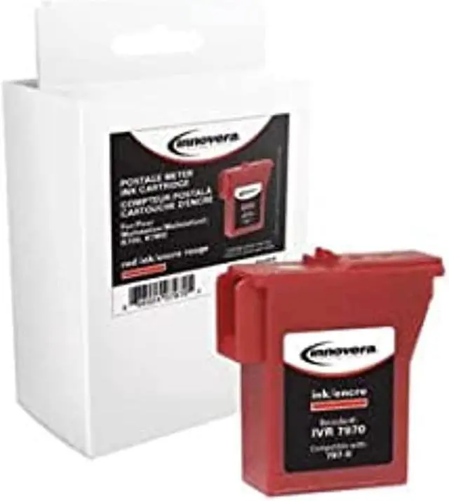 Alt view image 9 of 16 - Innovera 7970 Red Ink Cartridges, 800 Pages, Compatible with Pitney Bowes Printer