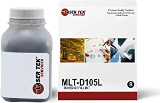 Alt view image 2 of 5 - Laser Tek Services® Black Toner Refill Kit with reset chip for the Samsung ML-1915 ML1915 SCX-4623 MLT-D105L D105L