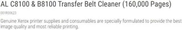 Alt view image 5 of 6 - Xerox AL C8100 & B8100 Transfer Belt Cleaner 160000 Pages 001R00623