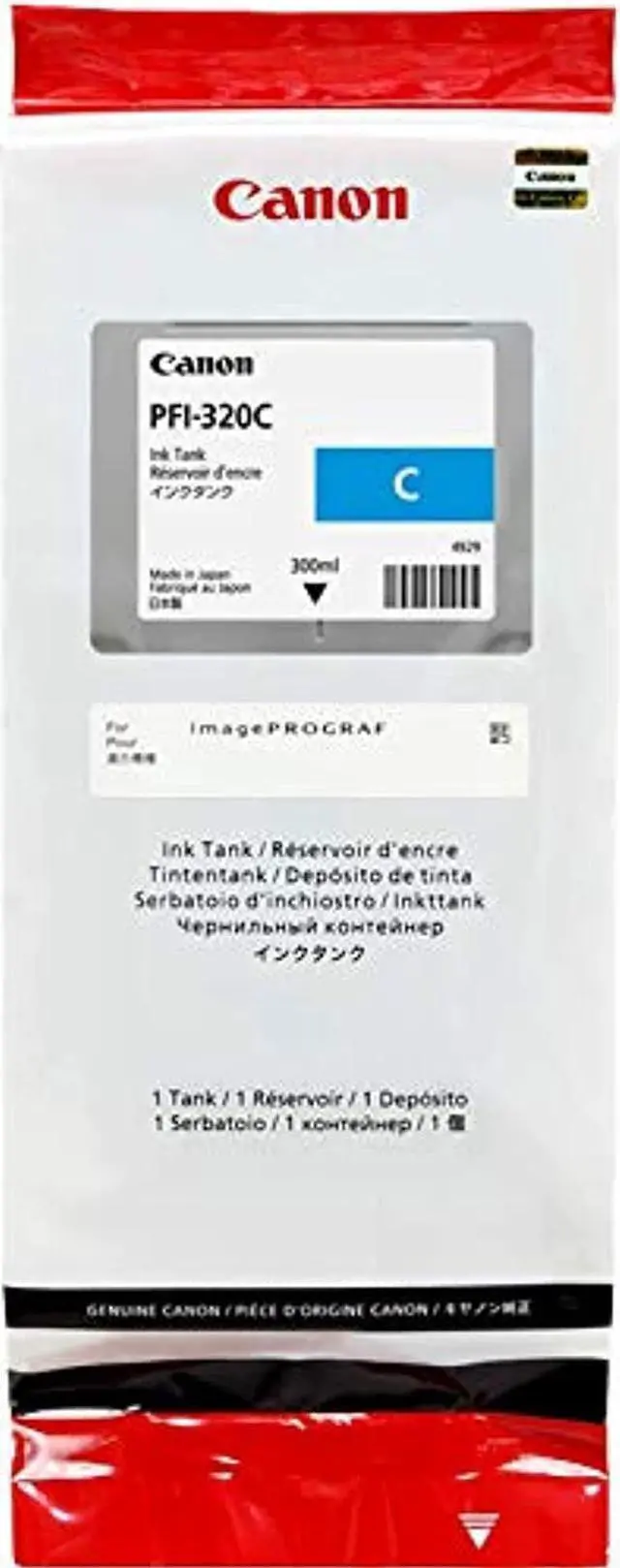 Main image of pfi-320c cyan 300ml ink tank in retail package by ces imaging