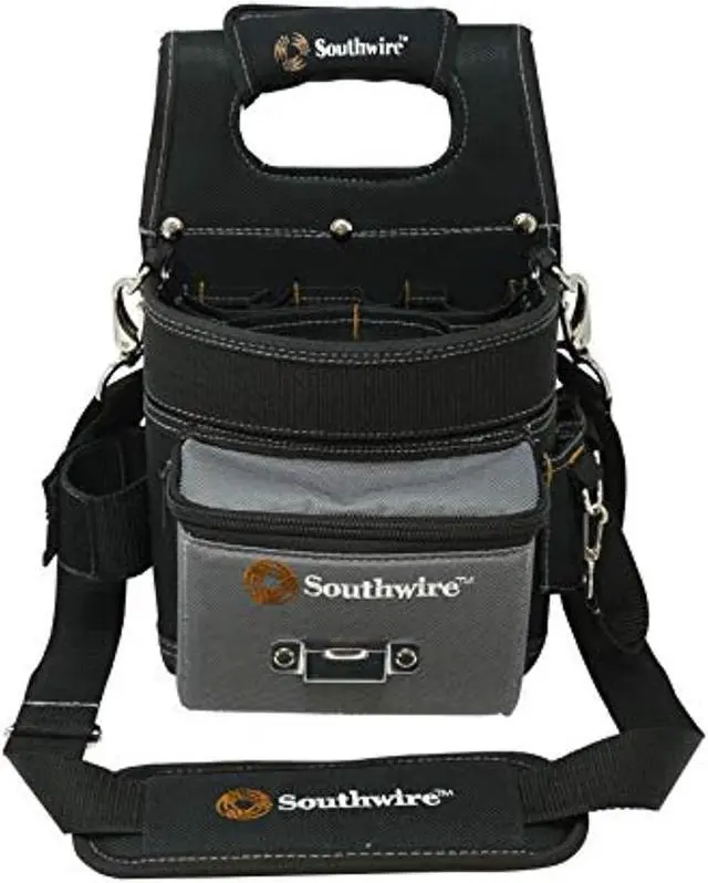 Alt view image 11 of 11 - southwire tools & equipment bagesp electrician's shoulder pouch tool carrier