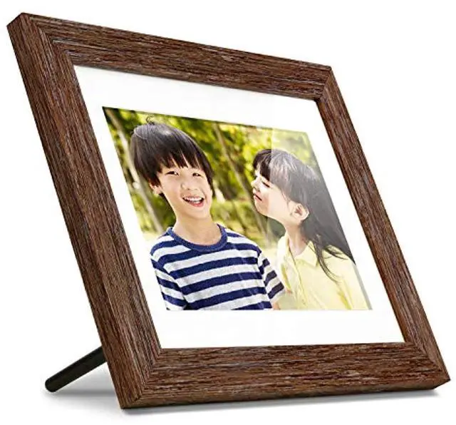 Alt view image 9 of 15 - Aluratek 8 inch Distressed Wood Digital Photo Frame with Auto Slideshow Feature ADPFD08F