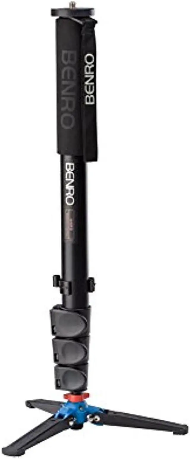 Alt view image 15 of 20 - Benro A48FD Series 4 Aluminum Monopod with 3-Leg Locking Base A48FD