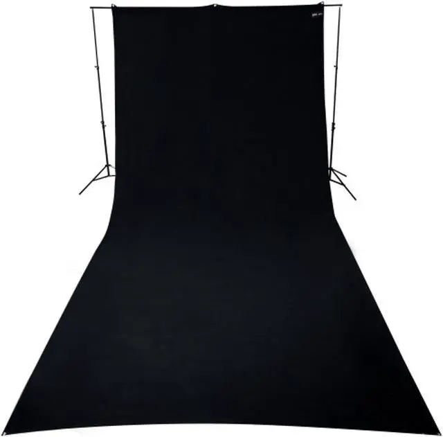 Alt view image 8 of 13 - Westcott 9 x 20 ft Wrinkle-Resistant Cotton Backdrop (Rich Black)