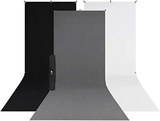 Alt view image 2 of 10 - Westcott 5x12' X-Drop 3-Pack Multi-Color Backdrop Kit with Stand #615SK