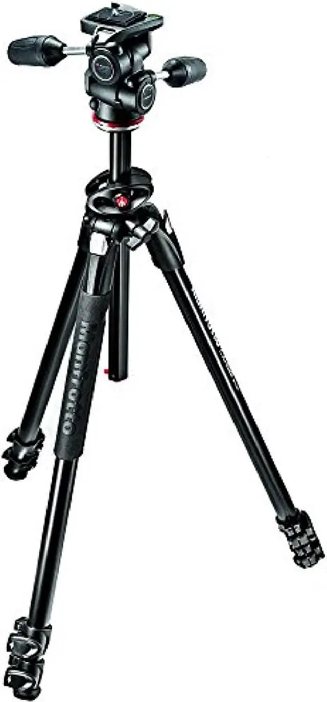 Alt view image 11 of 20 - Manfrotto MK290DUA3-3WUS 290 Dual Aluminum Tripod Kit w/3 Way Pan & Tilt Head