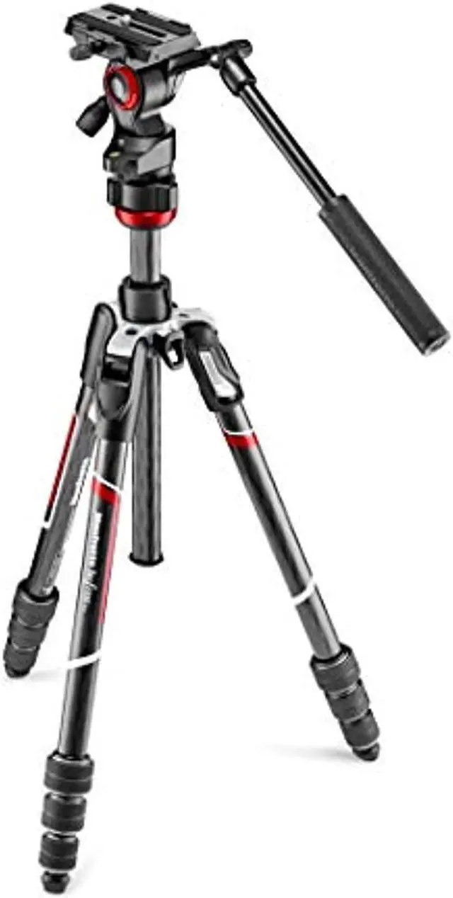Alt view image 16 of 20 - Manfrotto Befree Live Carbon Fiber Video Tripod Kit with Video Head & Case
