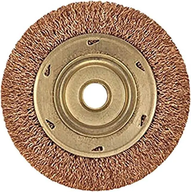 Alt view image 5 of 5 - AMPCO SAFETY TOOLS WB-44 Crimped Wire Wheel Wire Brush, Arbor, 6"