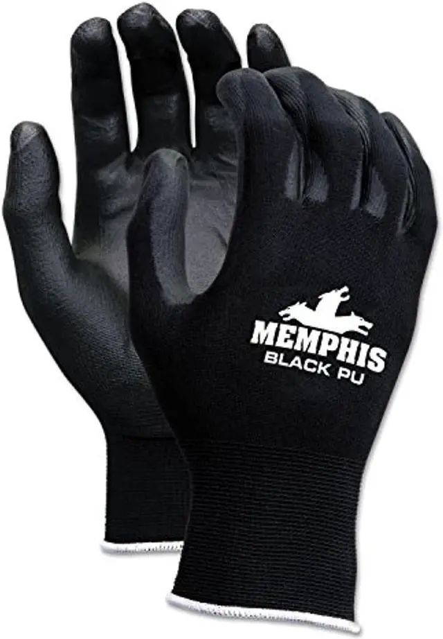 Alt view image 6 of 6 - Economy PU Coated Work Gloves, Black, X-Large, 1 Dozen 9669XL