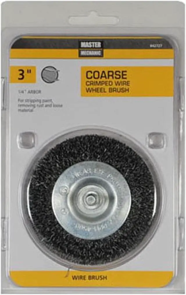 Alt view image 6 of 6 - Master Mechanic, 842727, 3" Coarse Wire Wheel, 1/4 Shank, Stem Mounted