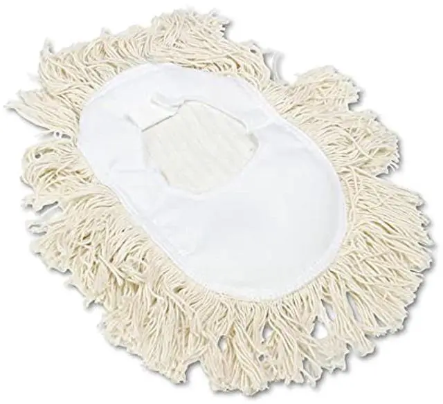 Alt view image 12 of 18 - Boardwalk Wedge Dust Mop Head Cotton 17 1/2l x 13 1/2w White 1491