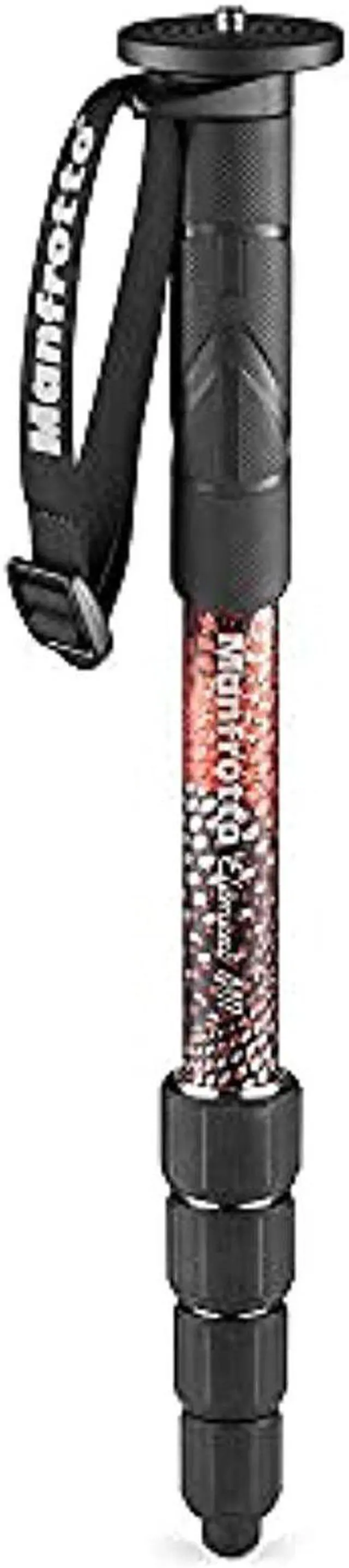 Main image of manfrotto element mii 5-section aluminum monopod with wrist strap, red
