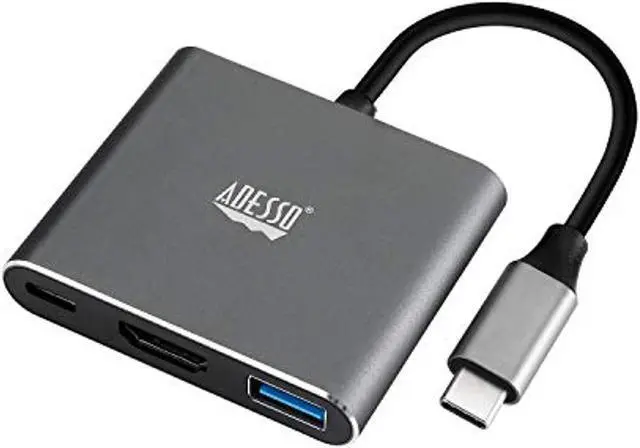Alt view image 20 of 20 - Adesso 3-IN-1 USB-C Multi-Port Docking Station TAA Compliant AUH4010