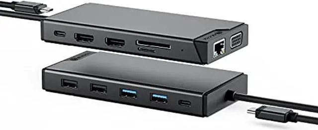 Alt view image 3 of 7 - Alogic USB-C 12-in-1 Dual Display Mini Dock MV2 DUCDMV2