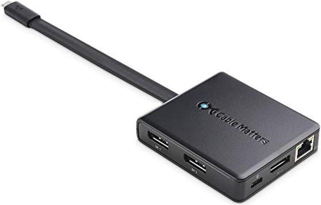 Alt view image 2 of 3 - cable matters triple monitor usb c hub (usb c dock) with 3x displayport, usb-a and usb-c, gigabit ethernet, and 100w charging - thunderbolt 3 and thunderbolt 4 port compatible for windows