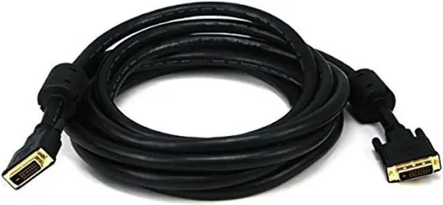 Alt view image 5 of 10 - Monoprice DVI-D Video Cable - 15 Feet - Black | 24AWG CL2 Dual Link 9.9 Gbps