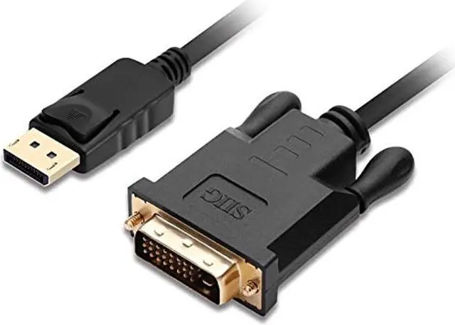 Alt view image 11 of 13 - SIIG DisplayPort to DVI Cable - 1080p @60Hz Male to Male Passive DP to DVI Cable for DisplayPort Enabled Computer System - 6 Feet