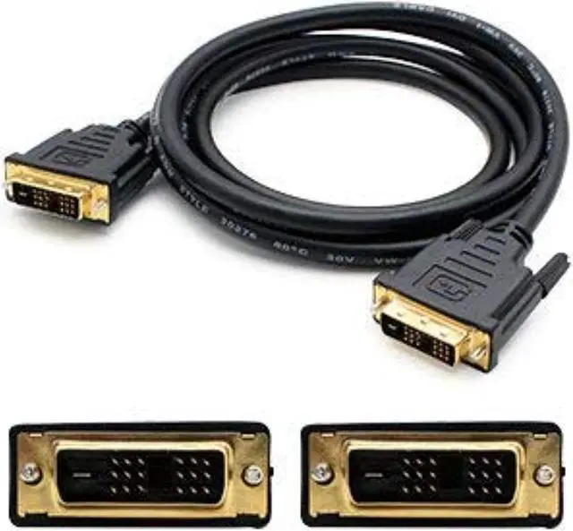 Alt view image 7 of 8 - 5PK 6ft DVI-D Single Link (18+1 pin) Male to DVI-D Single Link (18+1 pin) Male Black Cables For Up