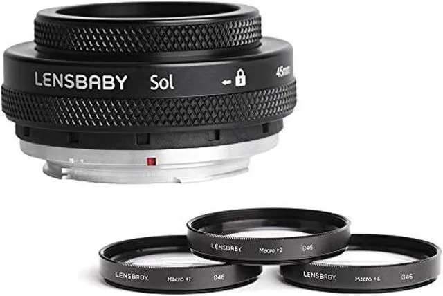 Alt view image 8 of 8 - Lensbaby Sol 45mm f/3.5 Lens for Nikon F Cameras with Lensbaby 46mm Macro Filters Bundle