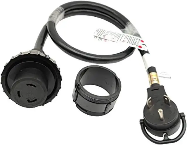 Alt view image 5 of 5 - Parkworld 64880 RV Shore Power 30A Adapter Extension Cord TT-30P to L5-30R 4 ft.