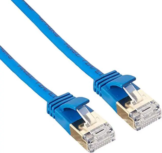 Alt view image 5 of 7 - Monoprice SlimRun Cat6A Ethernet Patch Cable - Network Internet Cord - RJ45, Stranded, STP, Pure Bare Copper Wire, 36AWG, 7ft, Blue