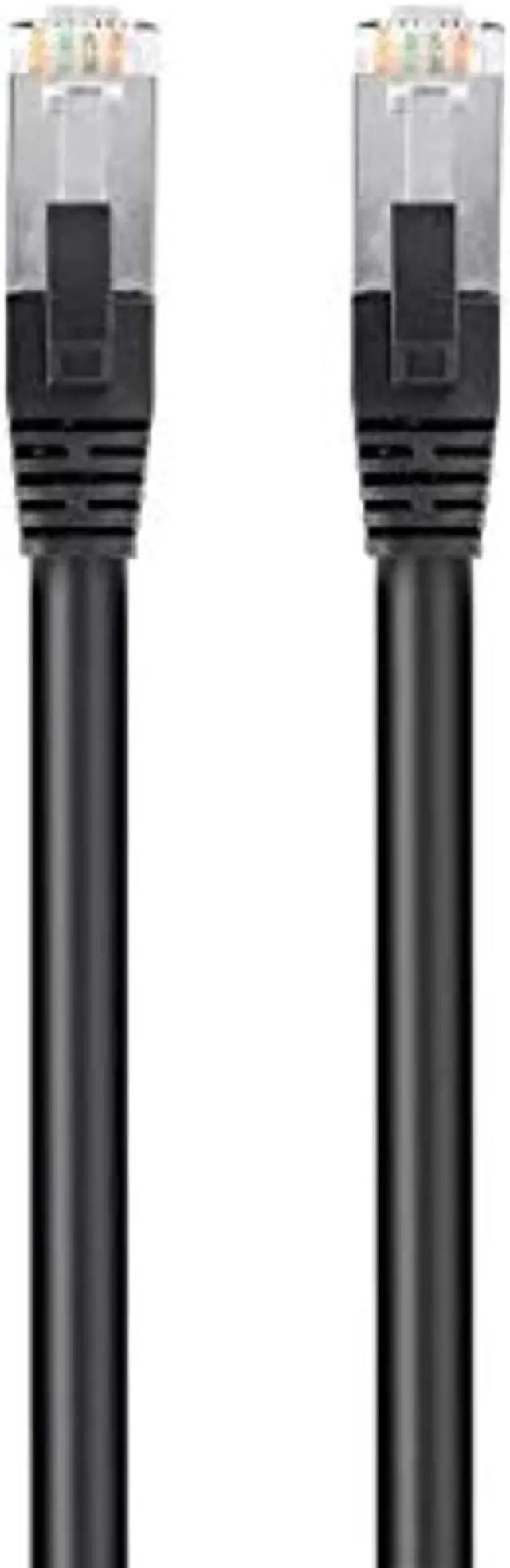 Alt view image 5 of 5 - Monoprice Cat6 PoE Ethernet Patch Cable - 10 Feet - Black, 600V, Shielded RJ45, Solid, 550MHz, STP (U/FTP), 24AWG