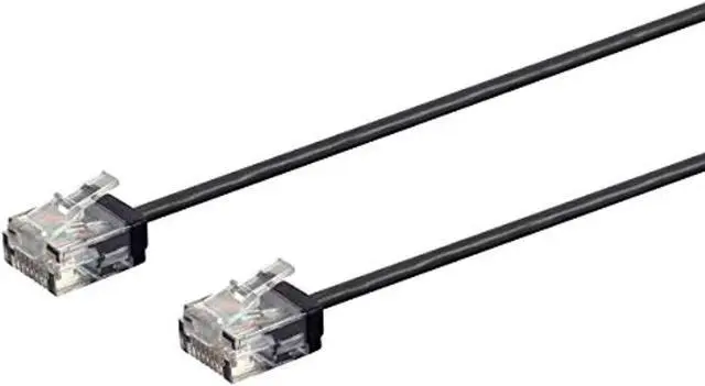 Alt view image 5 of 11 - Monoprice Micro SlimRun Cat6 Ethernet Patch Cable - 50 Feet - Black, Stranded, 550MHz, UTP, Pure Bare Copper Wire, 32AWG