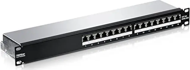 Alt view image 9 of 20 - TRENDnet TC-P16C6AS (V1.0R) 16-Port Cat6A Shielded 1U Patch Panel