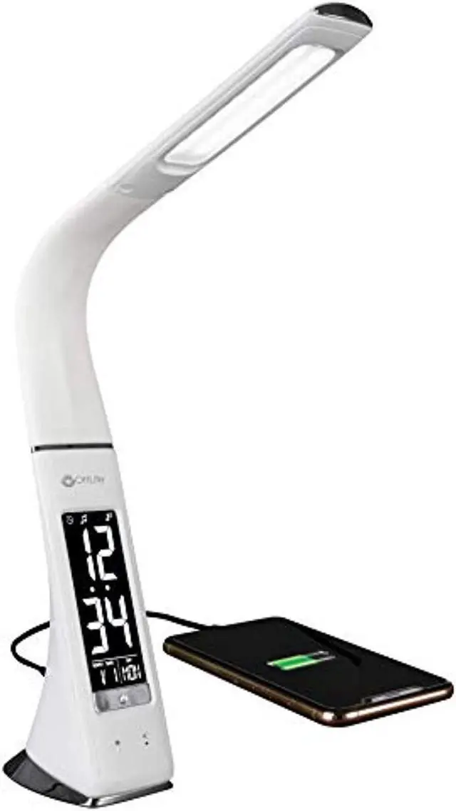Alt view image 3 of 3 - OttLite Wellness Series® Sanitizing Thrive LED Desk Lamp with Clock