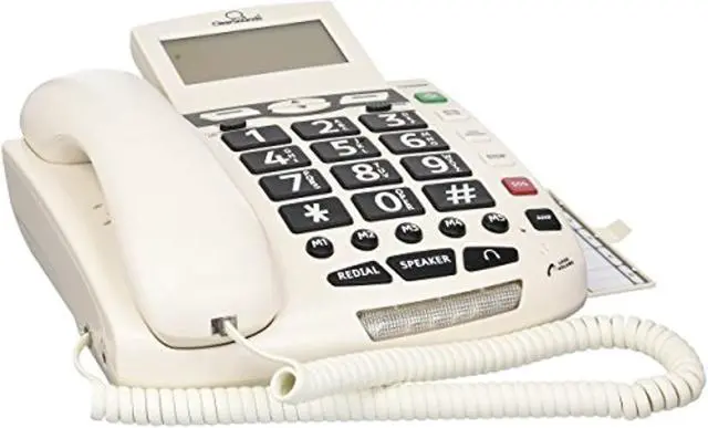 Alt view image 4 of 4 - CLEARSOUNDS CSC600ER Telephone, Corded, White, Package Quantity: 1