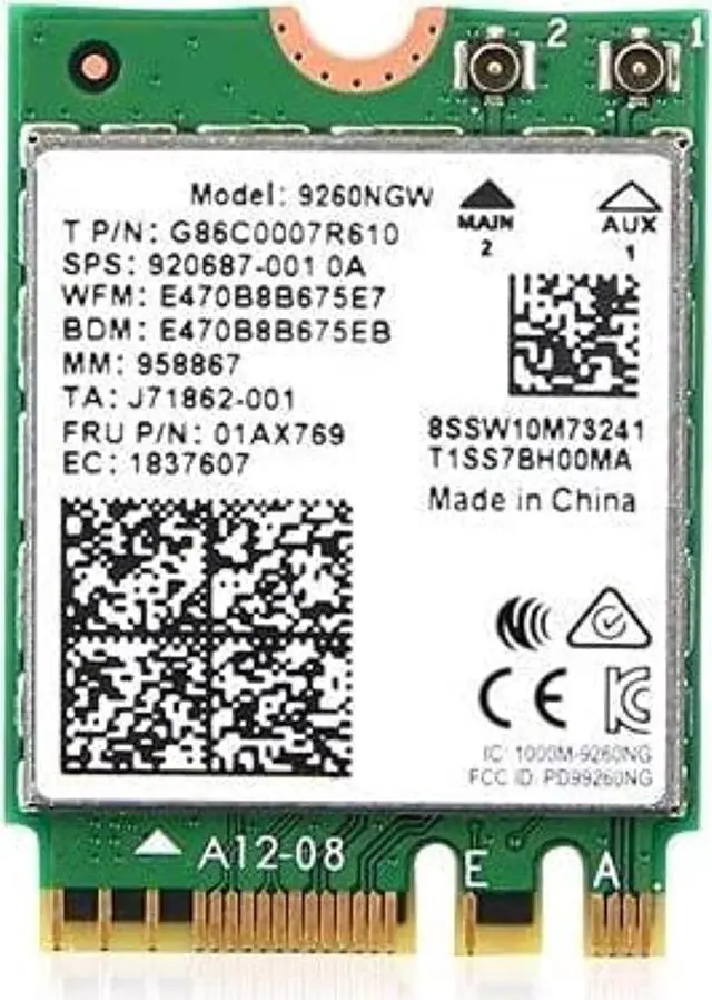 Alt view image 7 of 8 - Laptop Upgrade Wireless-AC 9260 802.11ac Bluetooth 5.0 Support M.2 No vPro Adapter 9260NGW MU-MIMO