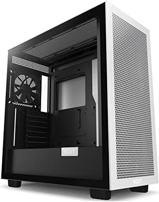 Alt view image 2 of 12 - NZXT H7 Flow White & Black - Mid-Tower Airflow PC Gaming Case - Tempered Glass - Enhanced Cable Management