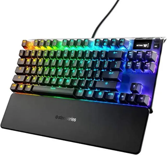 Alt view image 16 of 20 - SteelSeries Apex 7 TKL 84-Key RGB Mechanical Gaming Keyboard (Red Switch)