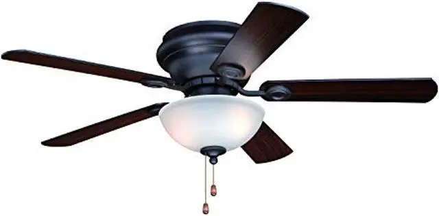 Alt view image 5 of 8 - VAXCEL F0059 Expo 42 In. Bronze Indoor Flush Mount Ceiling Fan with LED Light