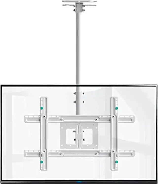 Main image of ONKRON Ceiling TV Mount Hanging Height Adjustable TV Bracket - Drop Down TV Mount - Full Motion Pole TV Mount for 32 to 70 Inch LED LCD OLED 4K TVs, Flat Screens up to 150 lbs (N1L) White