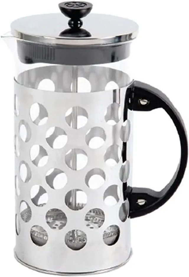 Alt view image 4 of 10 - Mr. Coffee Table Ware - 1 quart Coffee Press - Glass Carafe, Stainless Steel Filter, Stainless Steel Lid - Brewing - Dishwasher Safe - Black, Stainless Steel