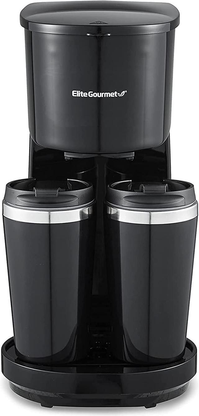 elite gourmet ehc116 dual drip double coffee maker brewer includes