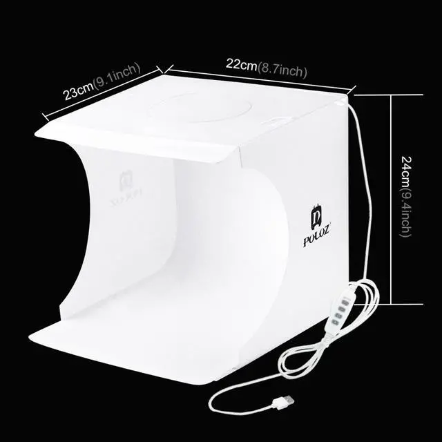 Alt view image 7 of 7 - Mini Foldable Photo Studio Box Photography LED Lightbox Studio Shooting Tent kit