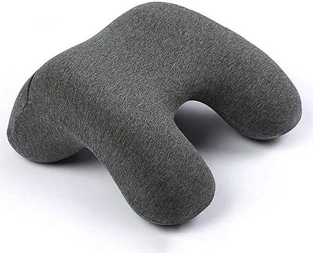 Main image of Travel Neck Pillow Memory Foam Neck Pillow, Travel Pillow for Airplanes Car Camping Office School Head Neck Pillow Soft Sleep Desk Nap Pillow with Breathable Cover (Grey)