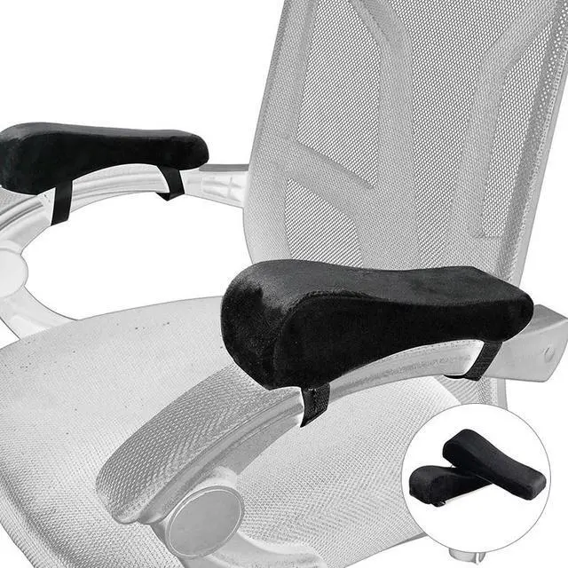 Alt view image 5 of 6 - Armrest Pads Covers Foam Elbow Pillow for Forearm Pressure Relief Comfy Arm Rest Cover For Office Chairs Wheelchair Gaming Chair