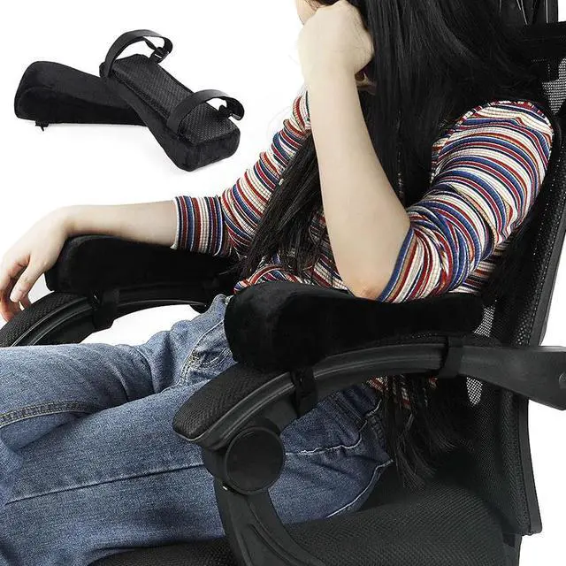 Alt view image 3 of 6 - Armrest Pads Covers Foam Elbow Pillow for Forearm Pressure Relief Comfy Arm Rest Cover For Office Chairs Wheelchair Gaming Chair