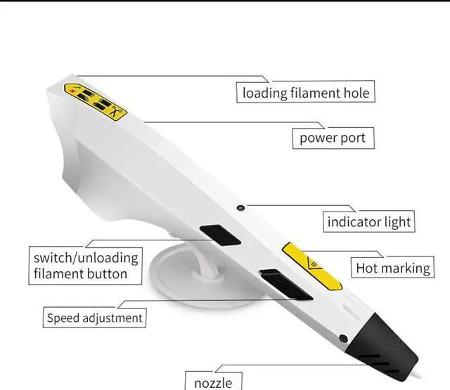 Alt view image 4 of 7 - 3D Pen DIY 3D Printer Pen Drawing Pens 3d Printing Gift for Kids With PLA Filament 1.75mm Christmas Birthday Gift