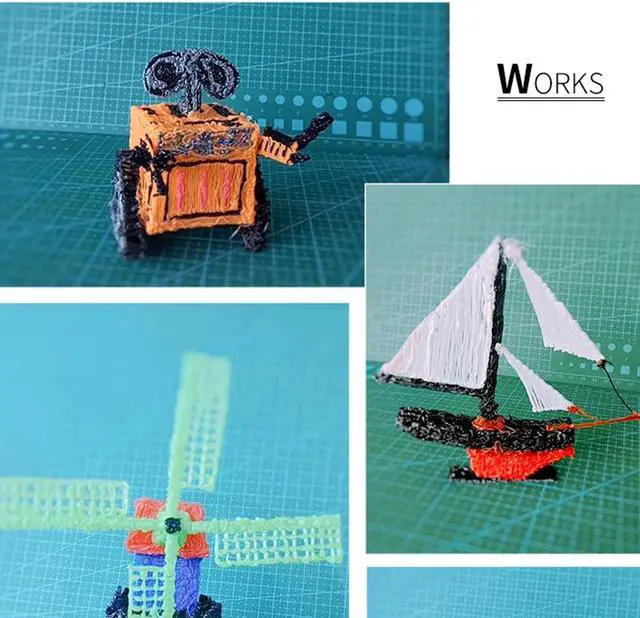 Alt view image 7 of 7 - 3D Pen DIY 3D Printer Pen Drawing Pens 3d Printing Gift for Kids With PLA Filament 1.75mm Christmas Birthday Gift